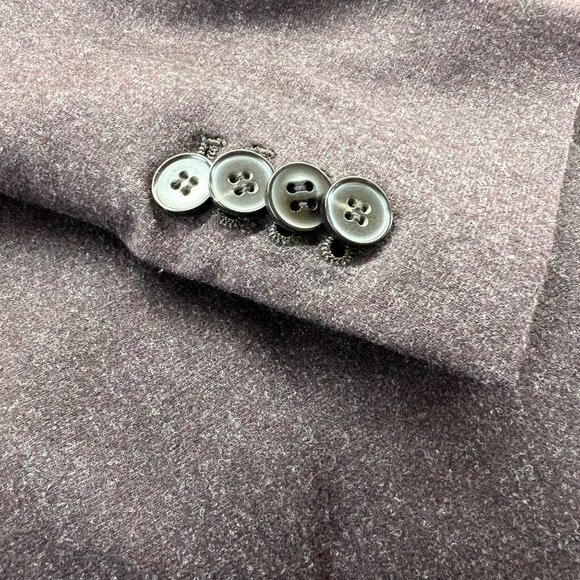 Theory Andorie Virgin Wool Tailored Two Button Blazer Dark Plum Burgundy Size 6 - Picture 11 of 16